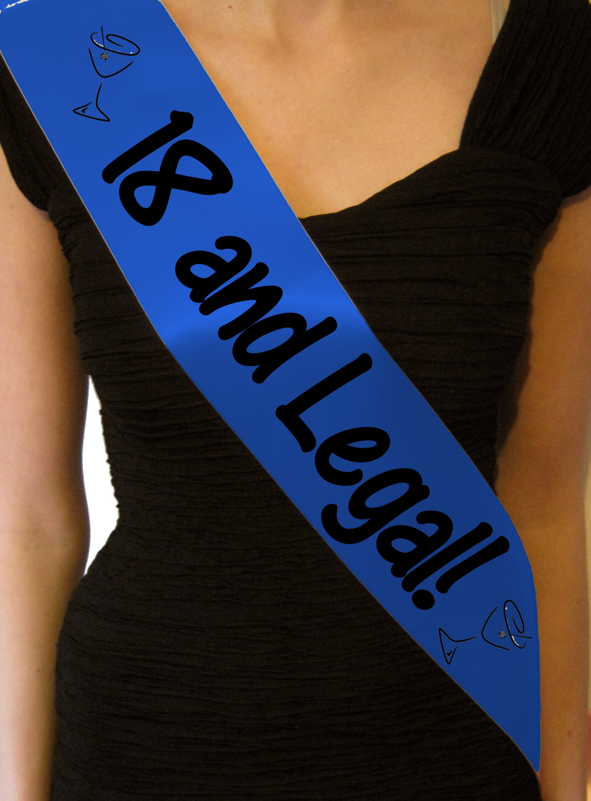 Fancy Pants Store Ltd Blue 18Th Birthday Sash - 18 And Legal!: Eighteen Eighteenth Cheap Party Present N...