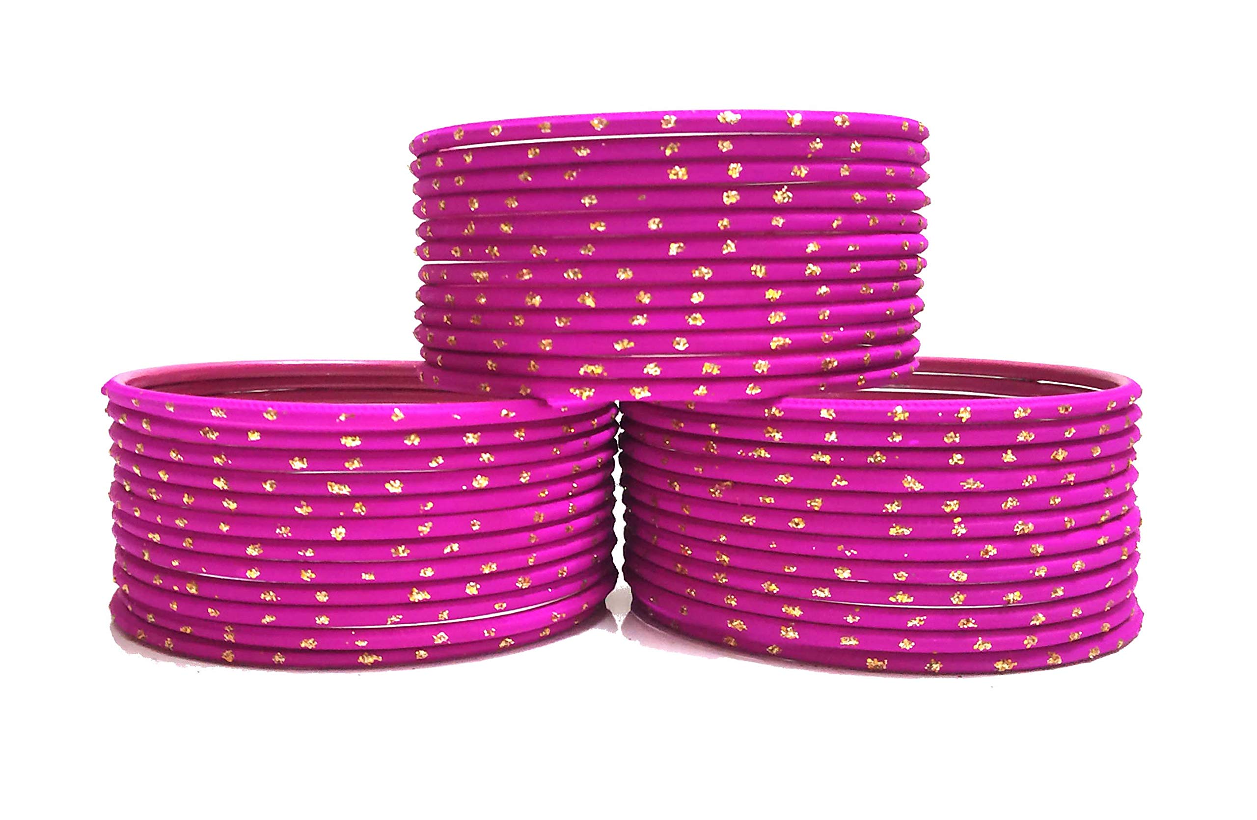 Hand kkrafts Beautiful & Glossy metal Bangles Set for Women and Girls (Magenta, 2.6) (B088RNGR54) Amazon Price History, Amazon Price Tracker