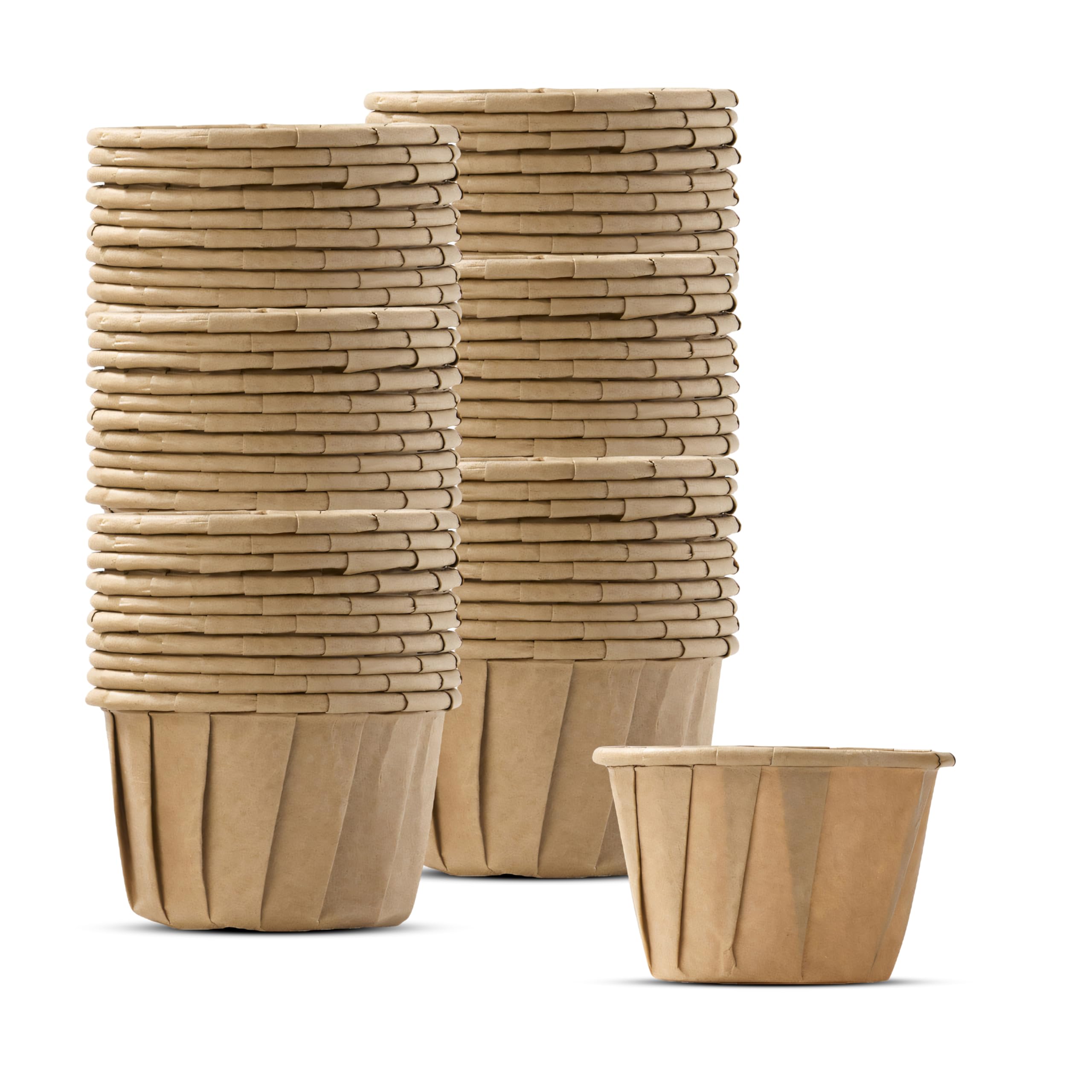 UPrise Foods Vasos compostables de porciones de 1 onza (vasos de soufflé, vasos de medicina, vasos de muestra) | Certificado FSC, certificado BRCGS, certificado AMFORI/BSCI