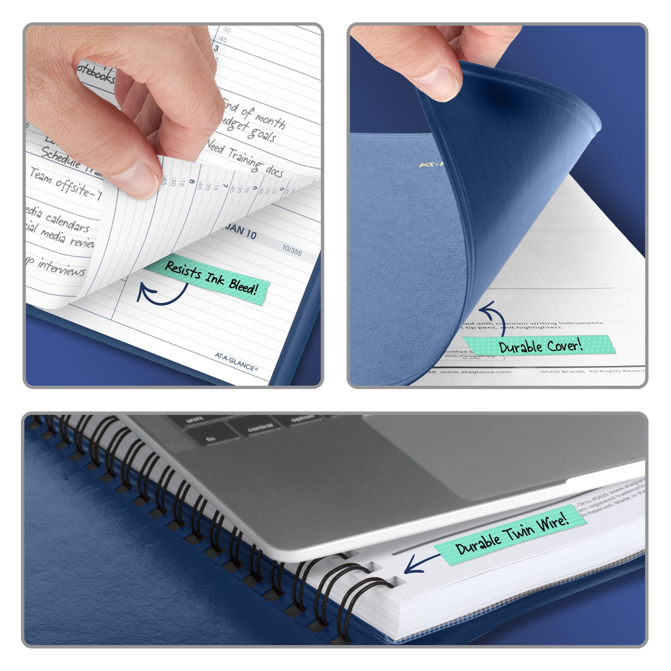 AT-A-GLANCE Terminkalender 2027, Wochenplaner, 21 x 27,9 cm, Blau (709402027)