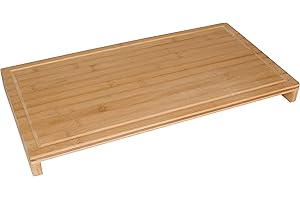 Trademark Innovations 21.5" Bamboo Sink and Stove Burner Cover & Cutting Board