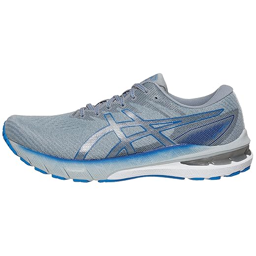 ASICS Men's GT-2000 10 Running Shoes, 10, Sheet Rock/Electric Blue