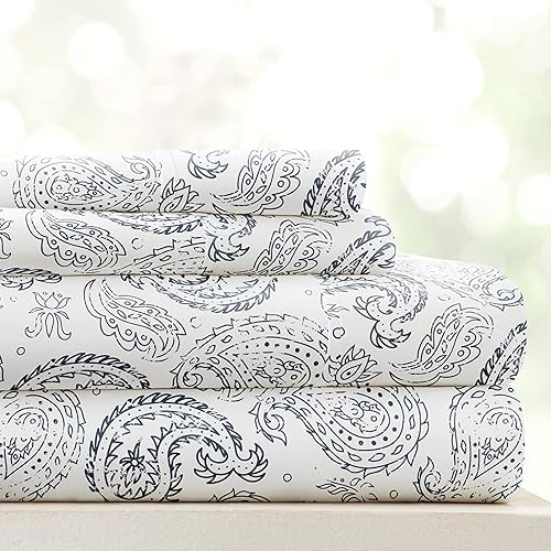 Vista 53 de Linen Market Juego de sábanas tamaño matrimonial de microfibra cepillada, 4 piezas, certificado Oeko-TEX, ultra suaves y sin arrugas, sábanas