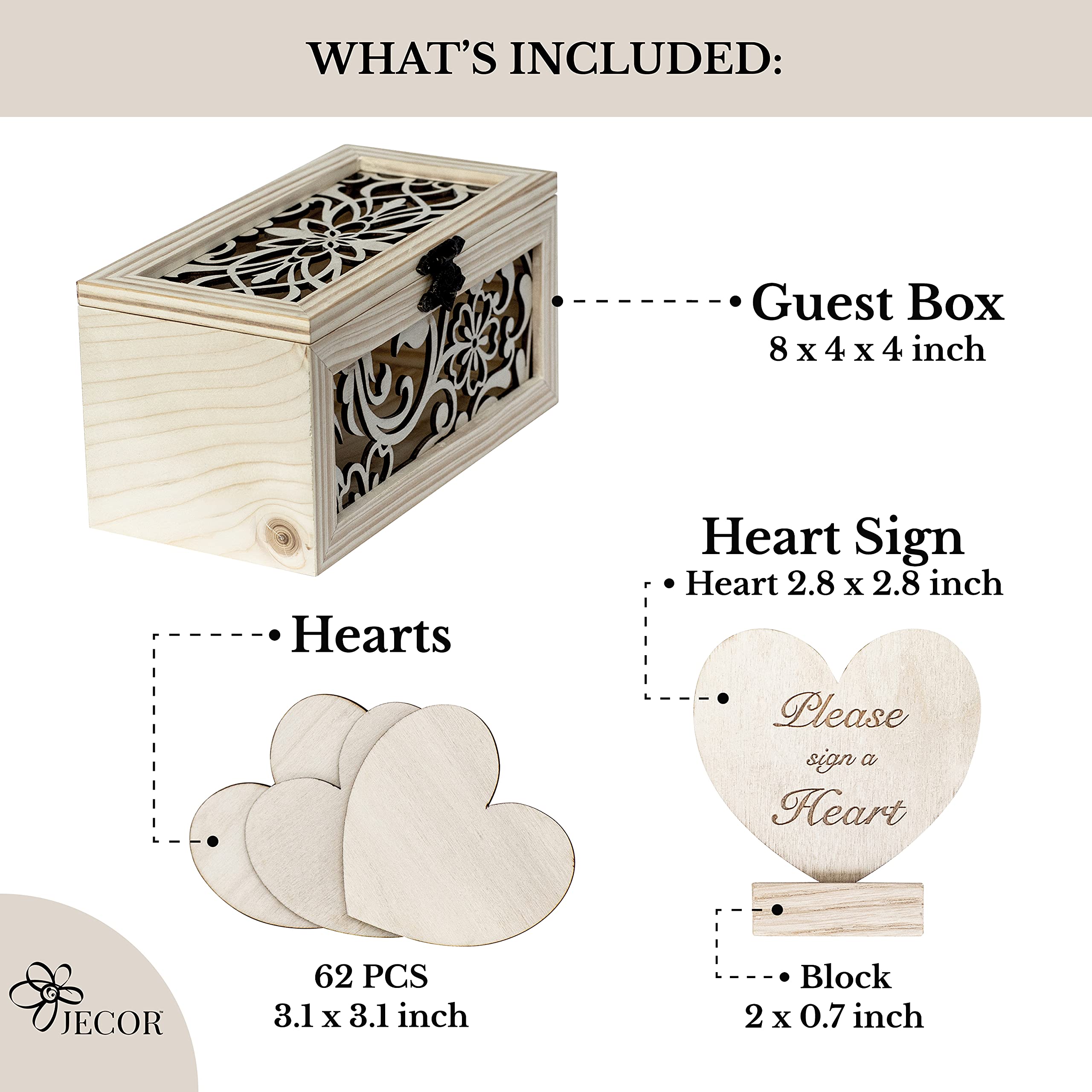 Alternative Guest Book Box Wedding Guest book Alternative 62 Large