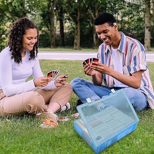 Miniatura 8 de Caja de almacenamiento de tarjetas coleccionables, más de 2300 cartas, organizador compatible con PM TCGpara Yugiohpara CAHpara Fase 10para Topps