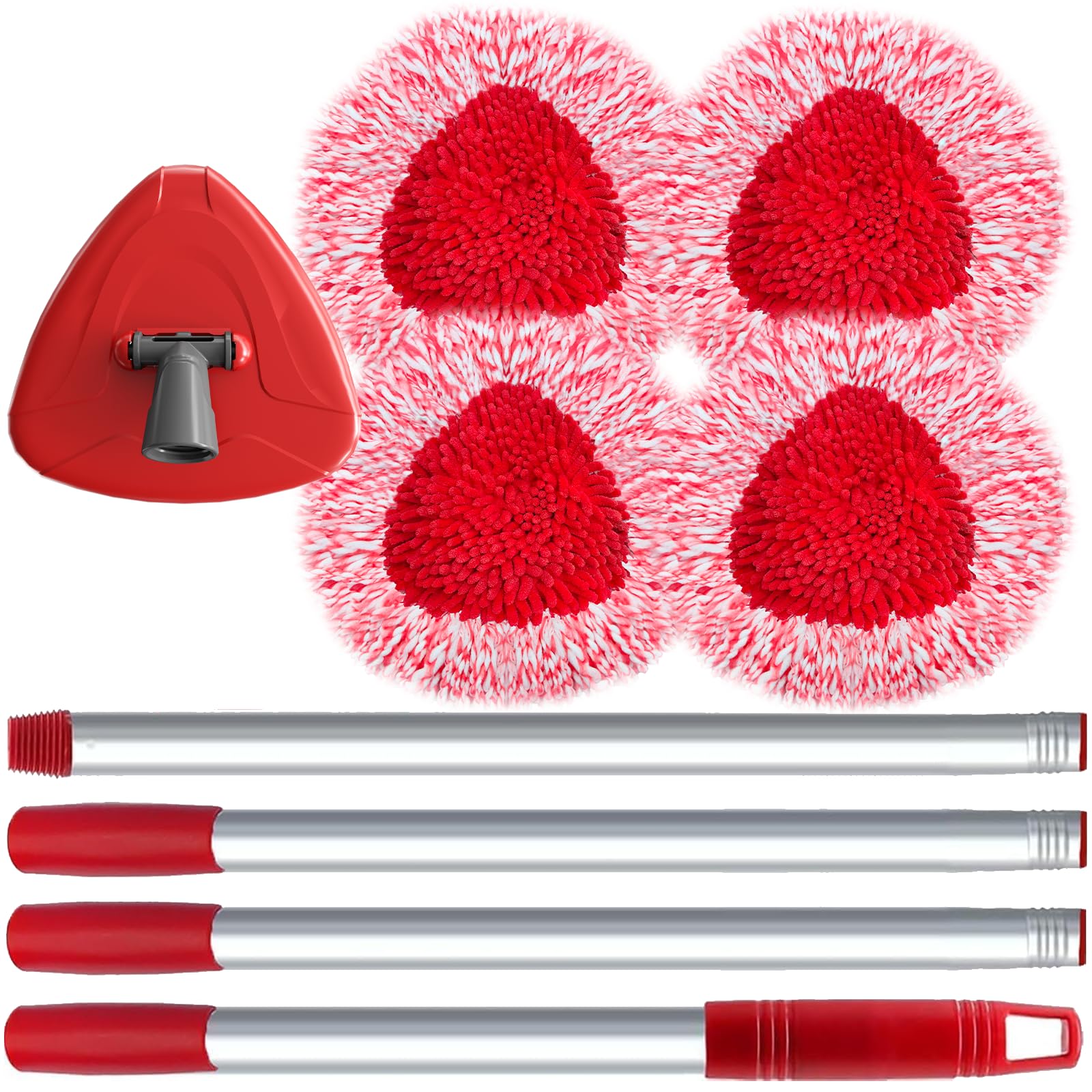 4 Têtes De Serpillière Remplaçables Pour Système Vileda Turbo