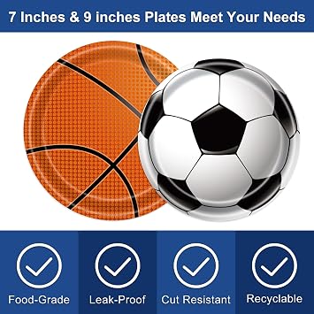 Sports Birthday Party Decorations 80Pcs Sports Party Supplies