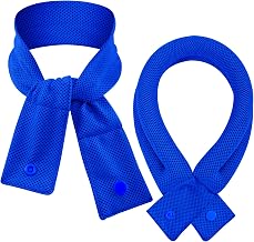 Cooling Bandana, 2 Pieces Cooling Neck Towel with Button, Cooling Neck Scarf, Sports Cooling Towel for Gym, Sport, dark blue