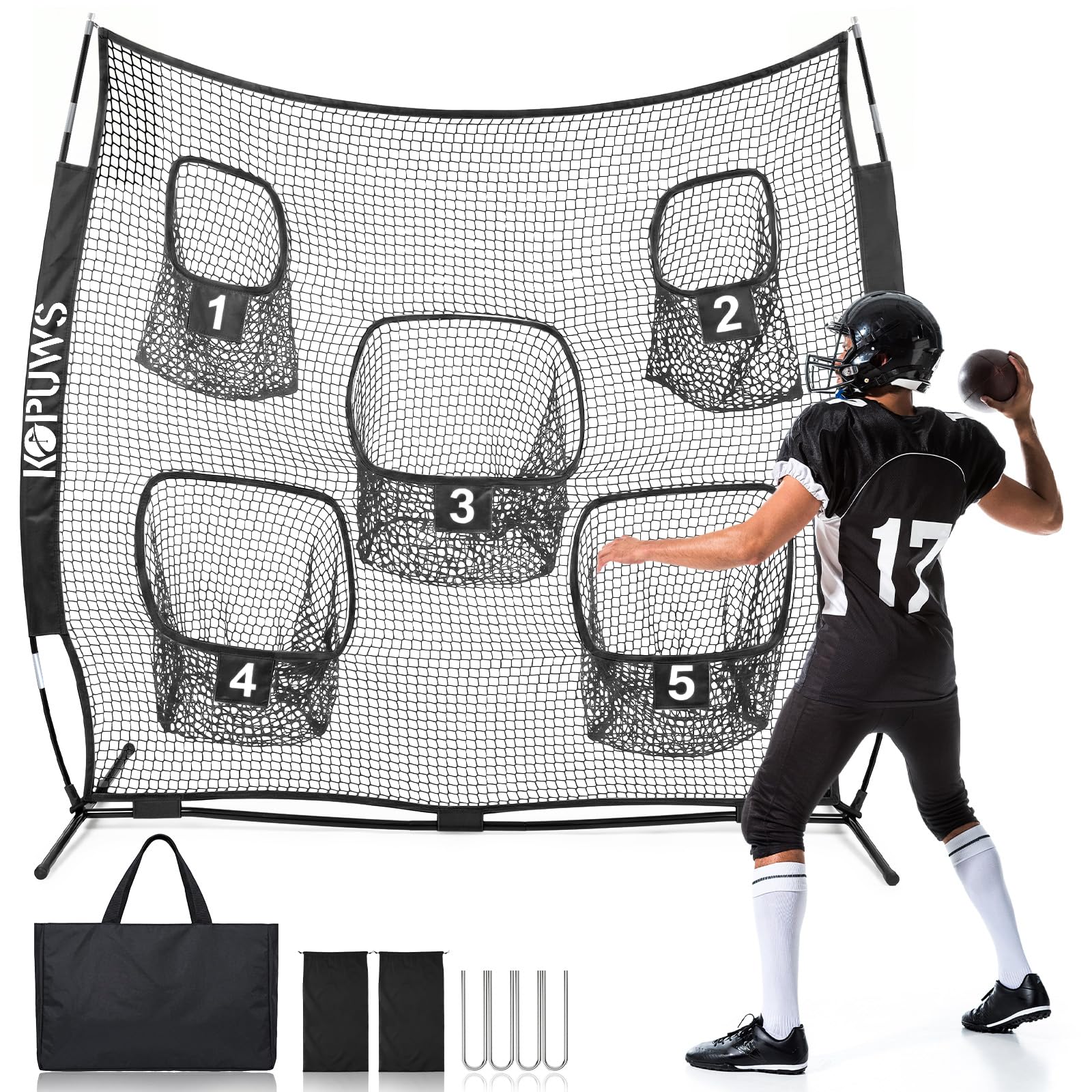 【新品】LYFT Extra Big Mesh Football Amazon.com : Football Throwing Net: 7x7FT Football Net for