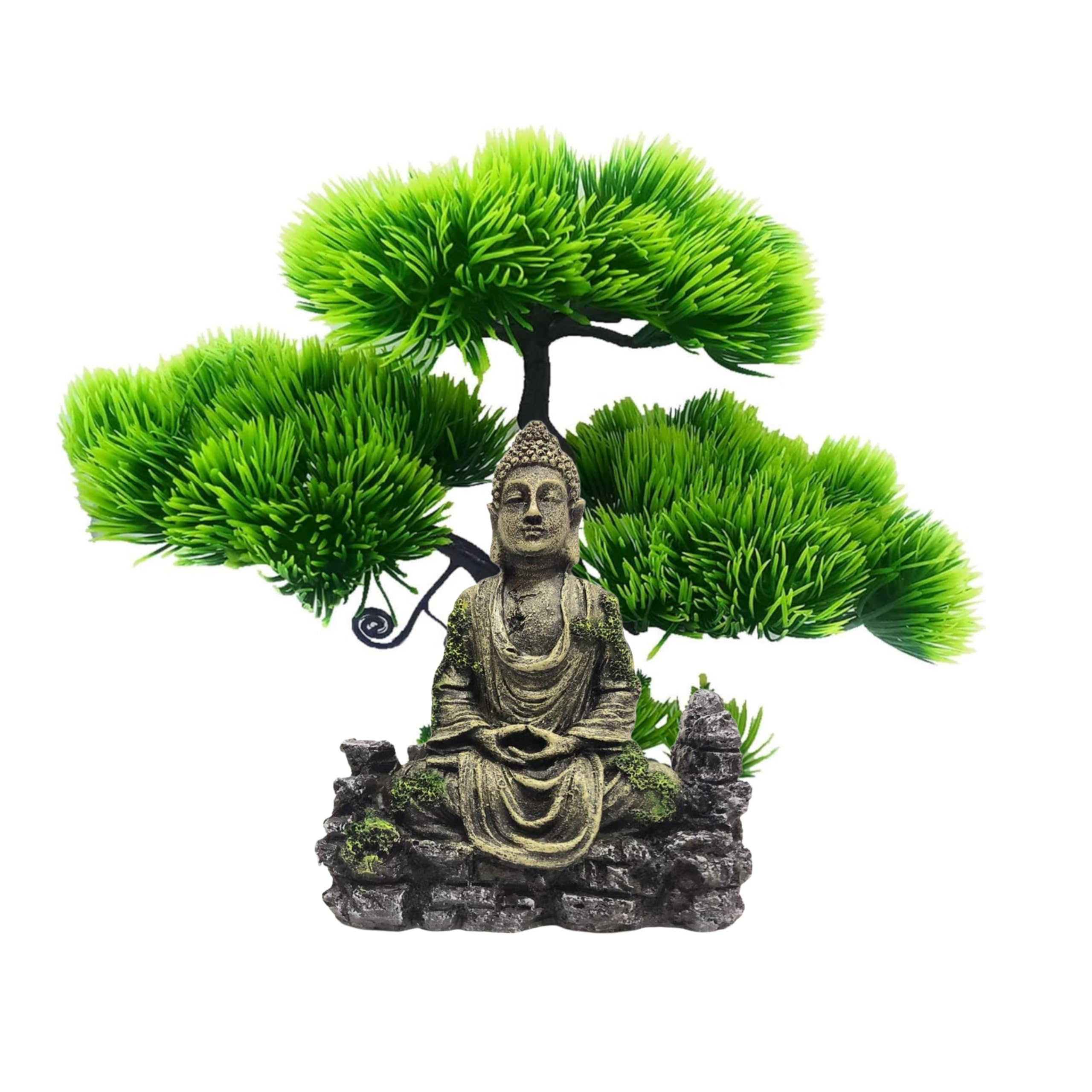 Mistletoe Buddha Statue with Artificial Bonsai or Aquarium Pond Fountains and Water Fall Decorations or Fish Tank (Antique Buddha with Artificial Bonsai) (B0CQPFXFKG) Amazon Price History, Amazon Price Tracker