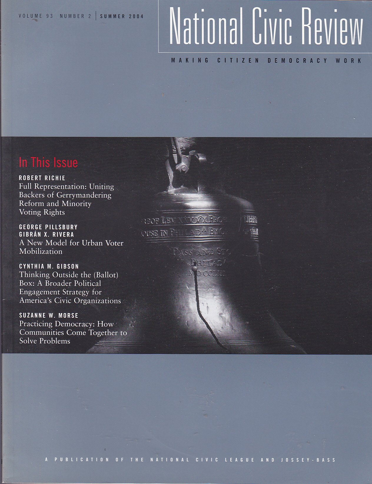 National Civic Review: No. 2, Summer 2004: 93 (J-B NCR Single Issue National Civic Review)