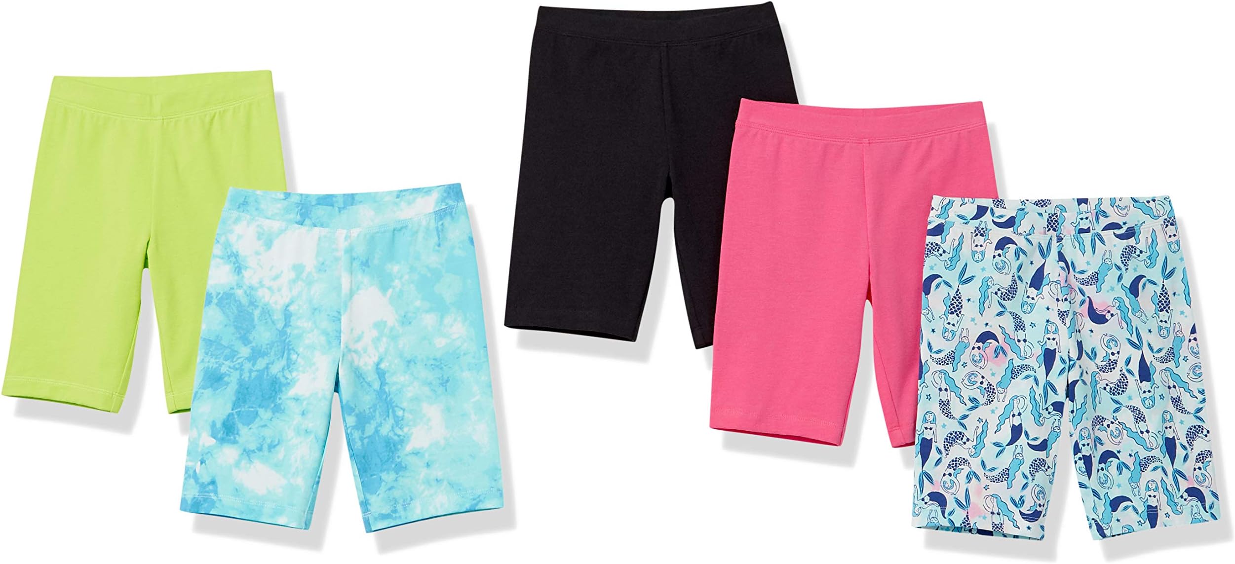 Girls and Toddlers' Midi Bike Shorts (Previously Spotted Zebra), Pack of 5