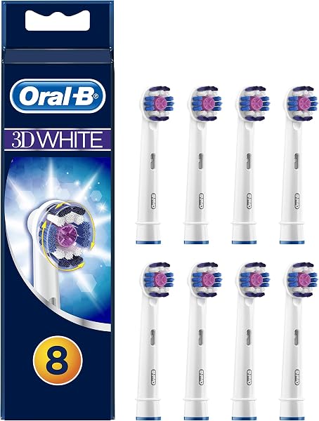 Oral-B 3DWhite nasadki do szczotek, opakowanie do skrzynki na listy; 8 sztuk