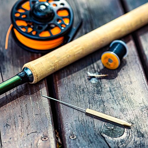 Vista 12 de Goture Fly Tying Tools includes Bobbin Threader Bobbin Holder Wire Threader Threader Needle Whip Finisher Scissors Flies Lure Making Tools Set for