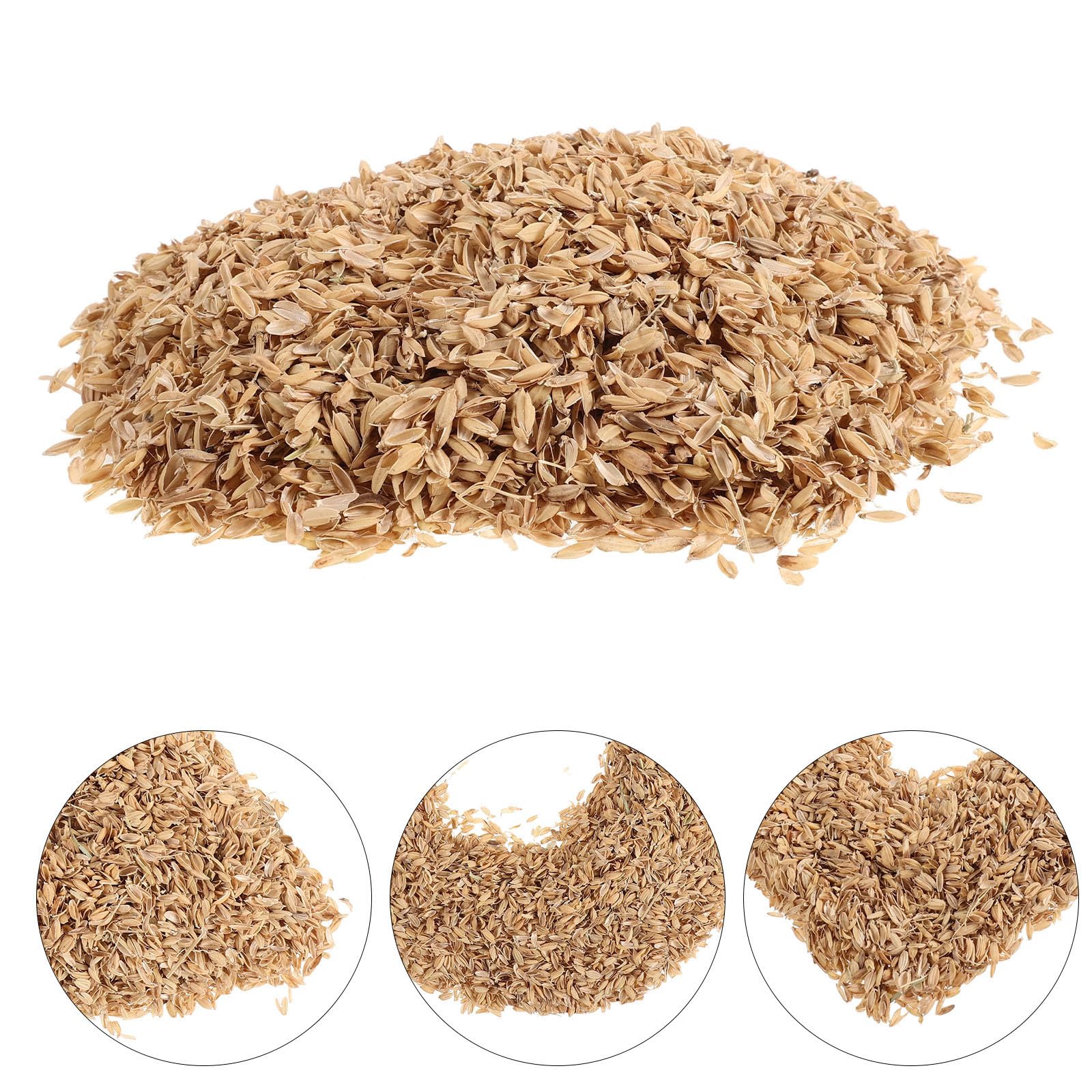 Einstreumaterial aus Natürlichen Reishülsen für Hühnerställe | 1 Satz, 1, 5kg pro Satz, Sanft und Weich, Geruchsreduzierend, für Nistboxen und Kleintiere
