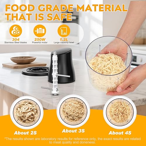 Miniatura 4 de Herramienta trituradora eléctrica de pollo herramienta trituradora de carne multifuncional de 250 W con gran capacidad - Picadora de carne para