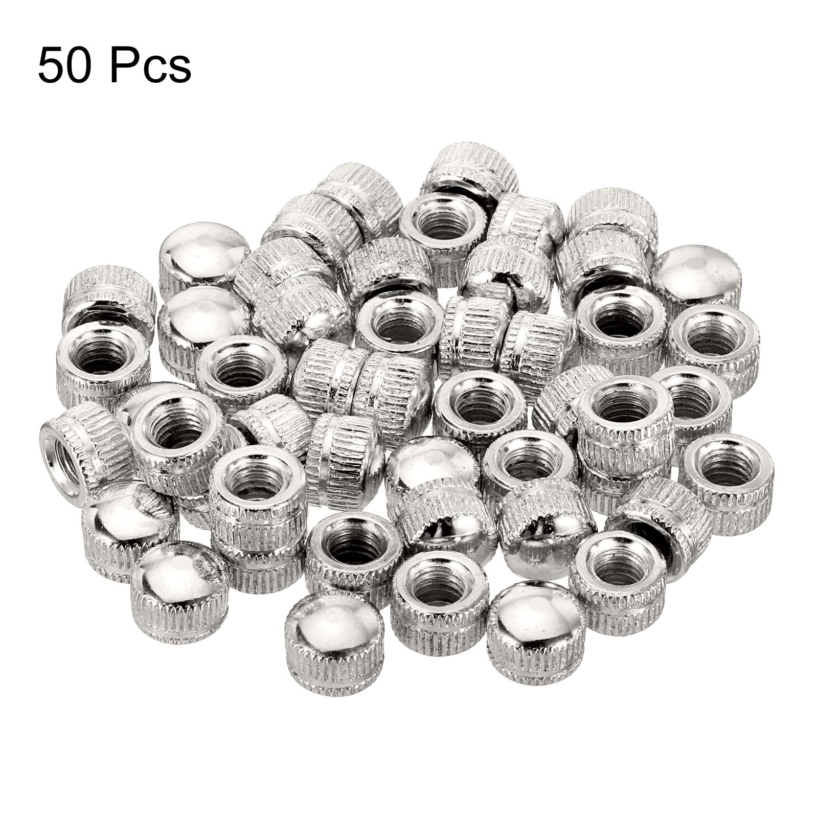 PATIKIL 5-Pack M4x0.7 Brass Cap Nuts – Threaded Lamp Finials For Furniture, Lighting Fixtures, And DIY Projects (Brass Tone)