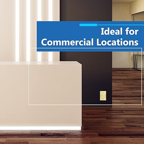 Vista 137 de LIDER Placa de pared de metal en blanco, cubierta de salida de acero inoxidable, resistente a la corrosión, tamaño mediano de 1 banda, 4.88 x 3.11