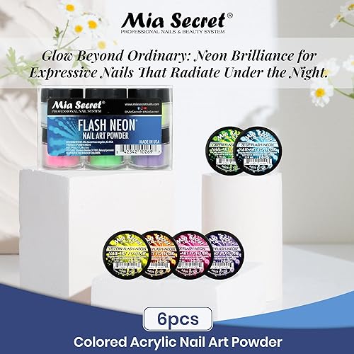 Miniatura 2 de Mia Secret - Colección de polvo acrílico para uñas, polímero Marry ME, 6 piezas