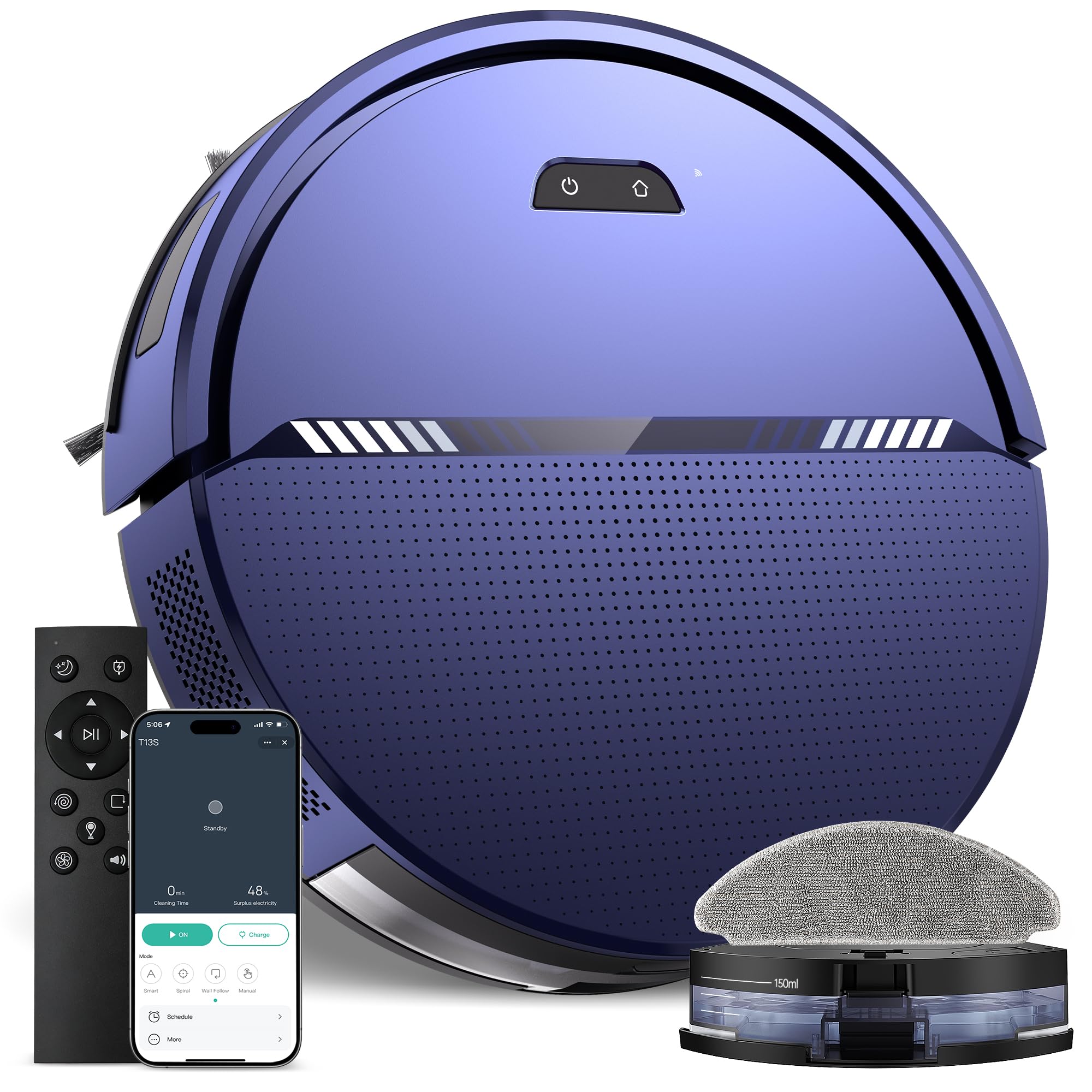 Robot Vacuum & Mop with 11,500Pa Suction & Self-Emptying Dock