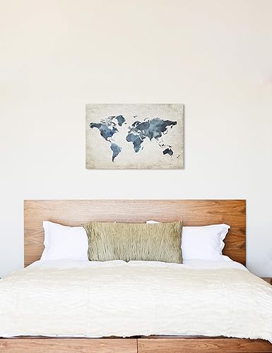 Miniatura 4 de Oliver Gal 'Mapamundi New Worlds v2' The Maps Wall Art Decor Collection - Lienzo decorativo contemporáneo prémium