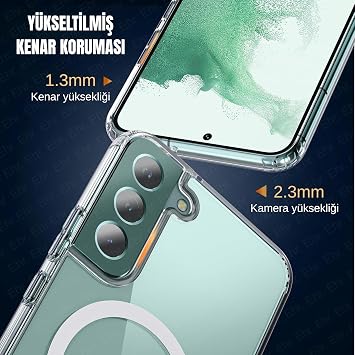 Ehr. Transparent Case with Magsafe Wireless Charging Feature with Samsung Galaxy S21 FE Compatible Camera Protection (Transparent, Samsung Galaxy S21 FE)
