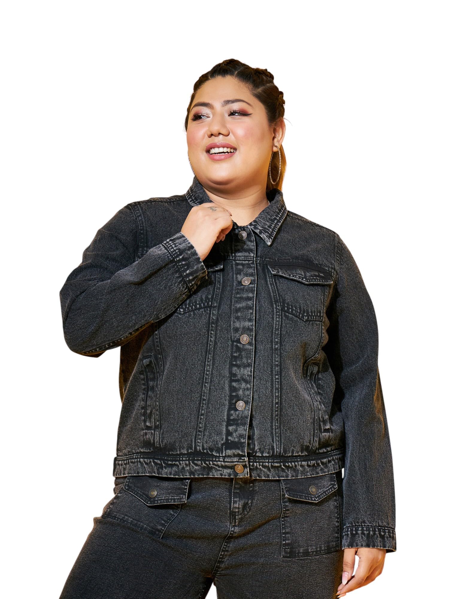 sassafras curve Women's Denim Jacket-picture-39