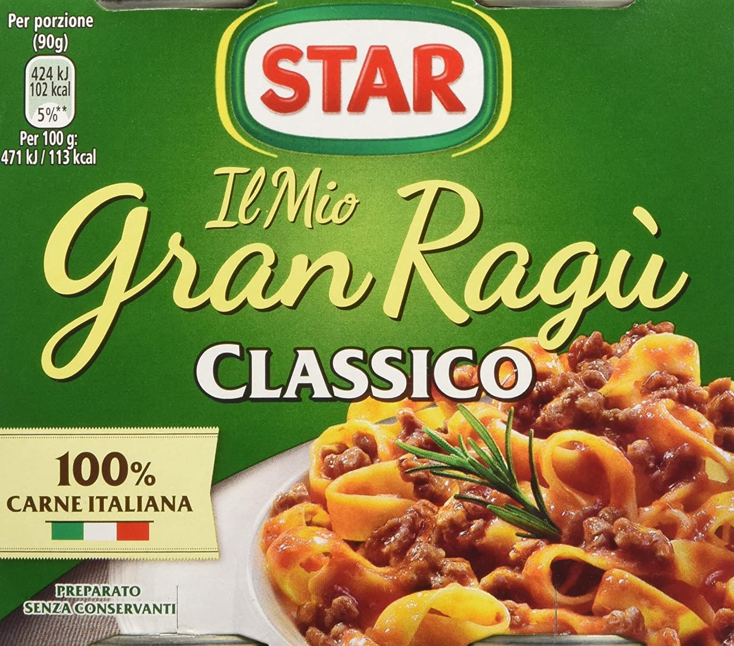 Star Gran Ragù, Set Degustazione 5 Varietà, Sughi Pronti con Carne Italiana 100%, 10 Confezioni da 180g, + portachiavi italy shop service