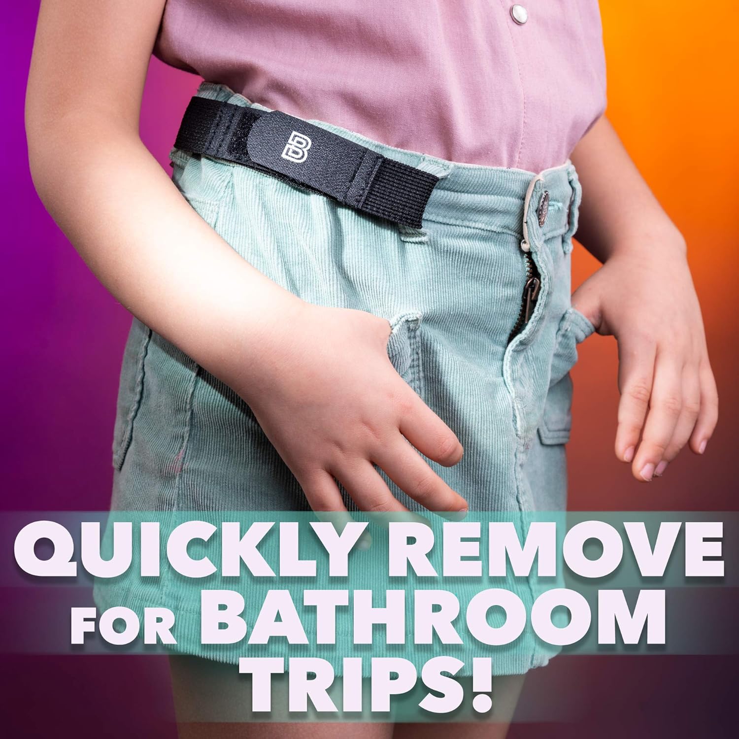 BeltBro For Kids No Buckle Elastic Belt — 3 Pack (S, M, L) — Fits 1 Inch Belt Loops, Comfortable and Easy To Use - Image 4