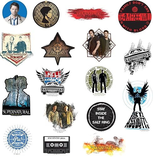 Miniatura 4 de Supernatural - Paquete de 100 calcomanías de vinilo grandes de lujo, para laptop, botella de agua, álbumes de recortes, tableta, monopatín,