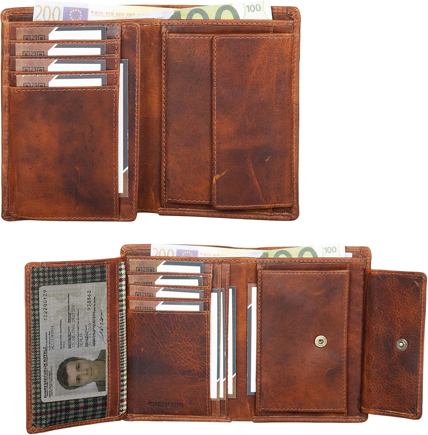 STILORD 'Emil' Leather Wallet for Men with Coin Pocket Classic Purse with Credit Card Holder Upright Format with RFID Blocker and Gift Box - Image 5