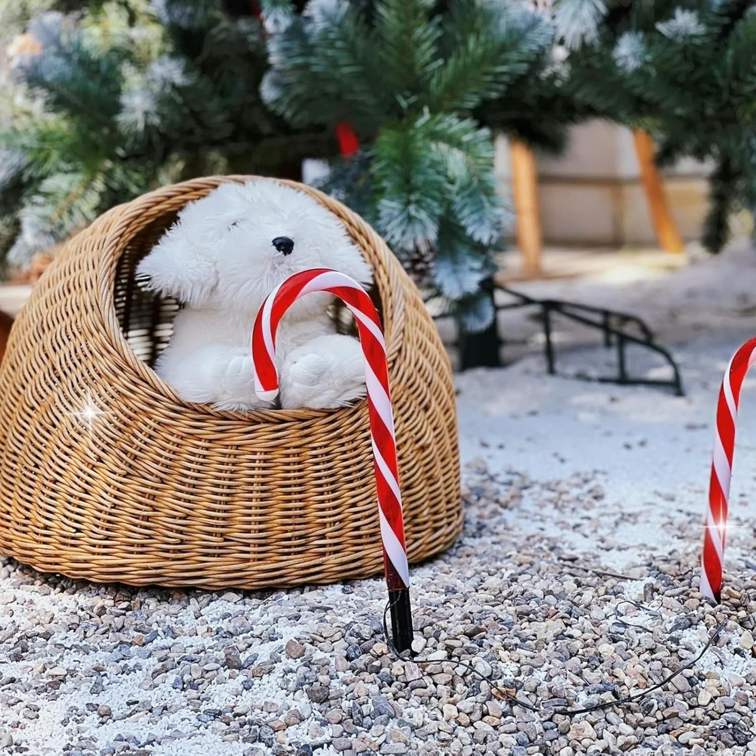 24PCS Replacement Stakes for Christmas Candy Cane Lights, 0.68-6.05 Inches Plastic Pathway Markers Lights Spike Replacer Replacement for Candy Cane Pathway Lights - Image 5