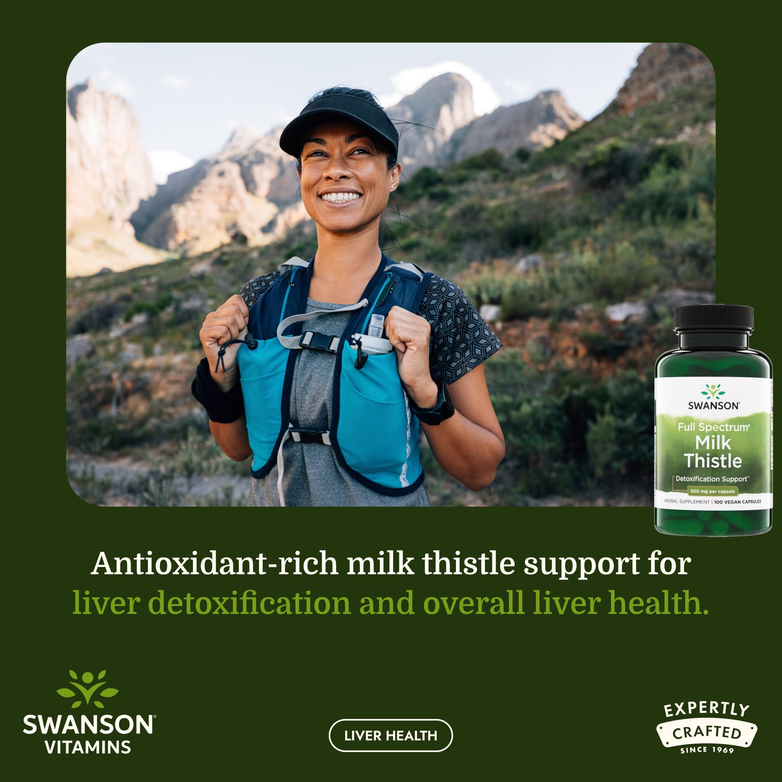 Swanson Full Spectrum Milk Thistle, 500 mg, 100 Vegan Capsules, 2 Pack — Amazon image 2