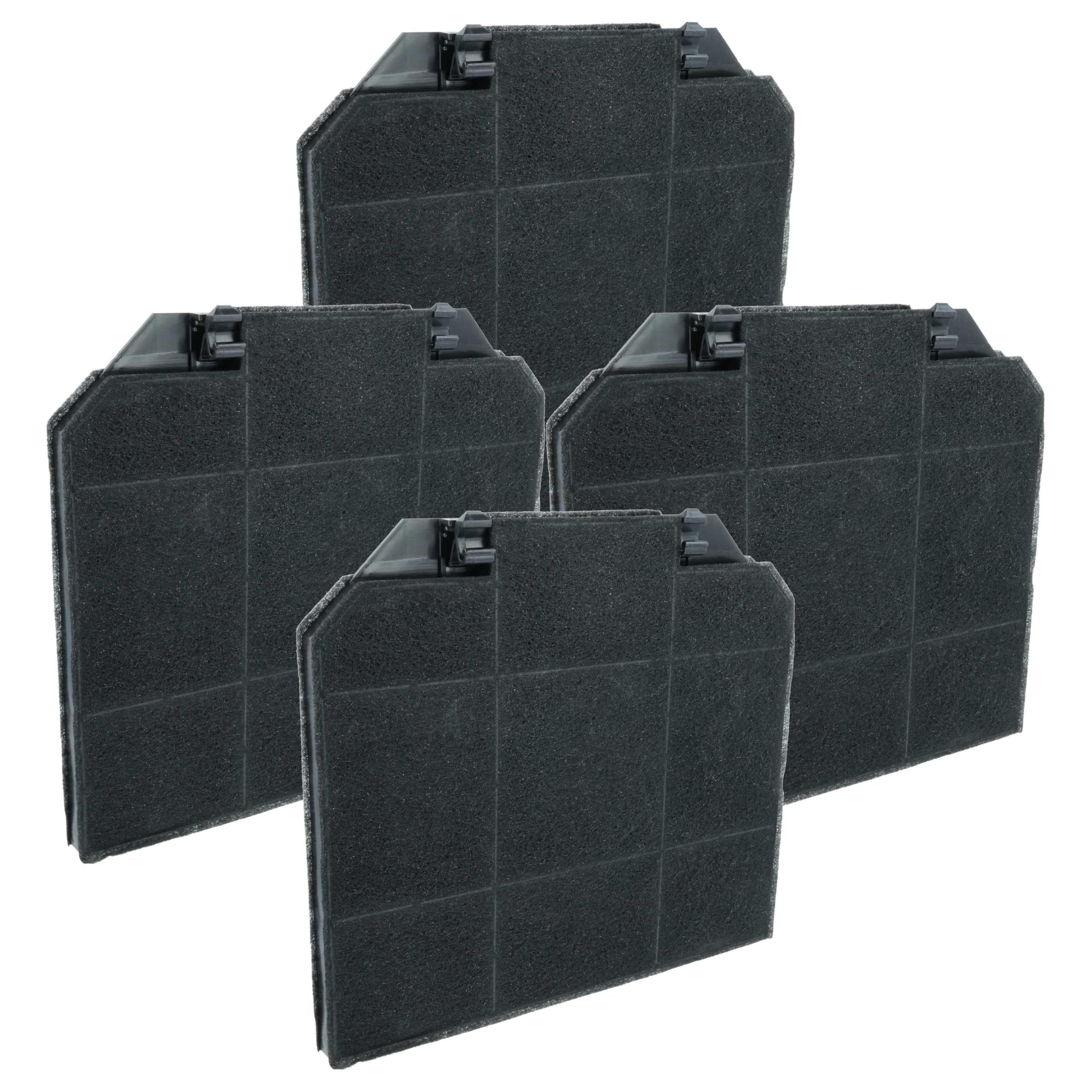 vhbw 4x filtro a carboni attivi sostituisce Europart 804390 per cappe aspiranti - 26,5 x 23,7 x 1,6 cm