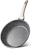 CAROTE Nonstick Frying Pan Skillet,Non Stick Granite Fry Pan Egg Pan Omelet Pans, Stone Cookware Chef's Pan, PFOA Free,Induction Compatible(Classic Granite, 8-Inch)