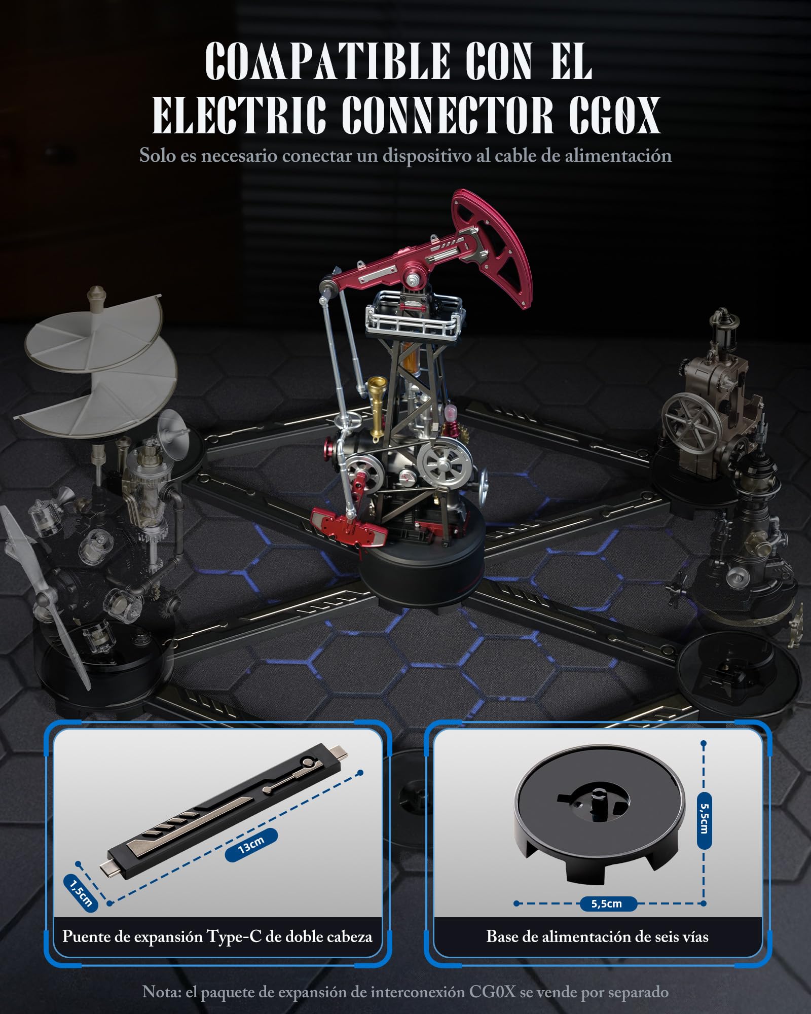 ROBOTIME Puzzle 3D Telégrafo Morse – Modelo Steampunk Con Luz Y Sonido Para Oficina (CGM02)