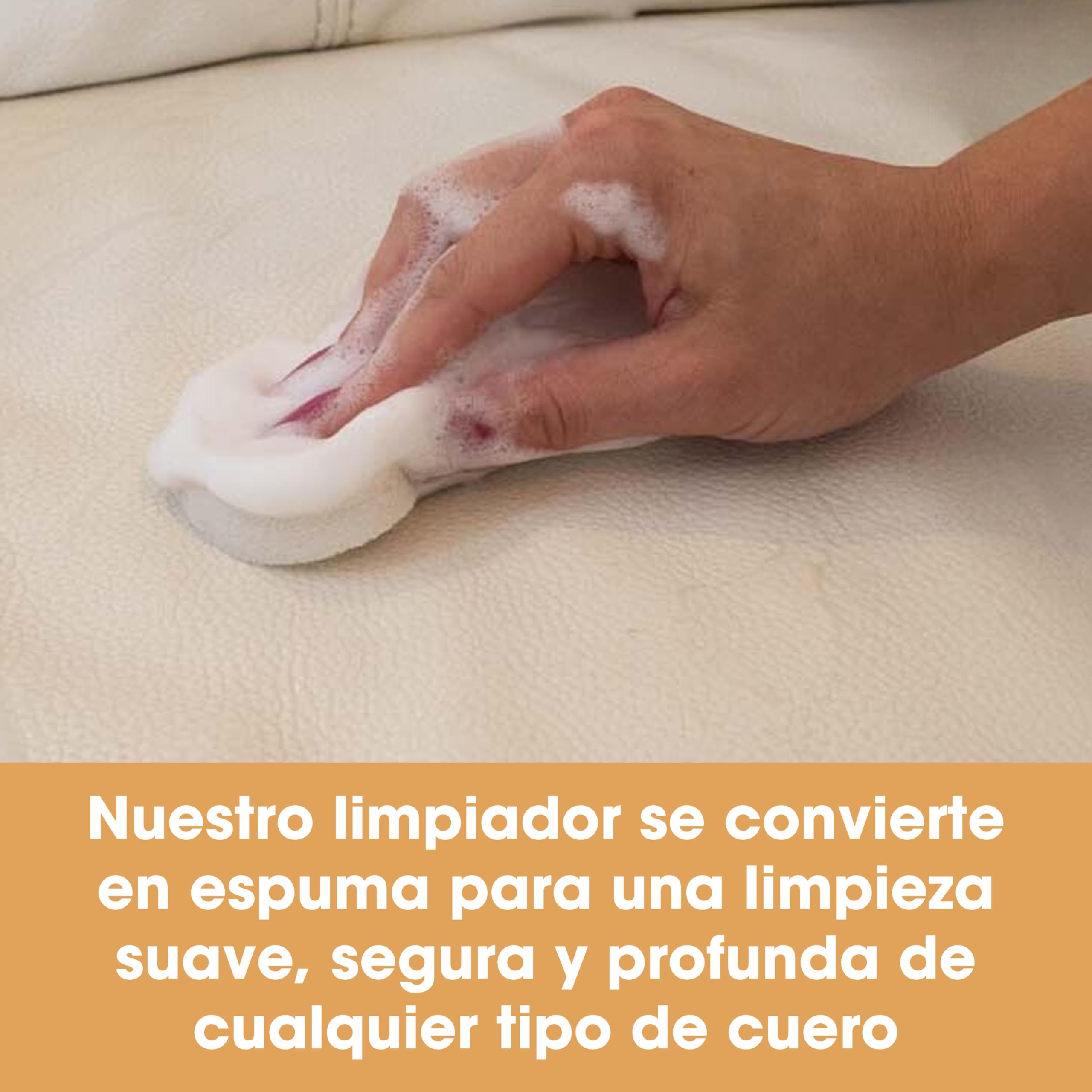 Kit completo de cuidado del cuero Furniture Clinic – Limpiador de cuero y Crema protectora del cuero para sofás y asientos de coche – 500 ml de Ultra Clean,500 ml de acondicionador de cuero y esponjas
