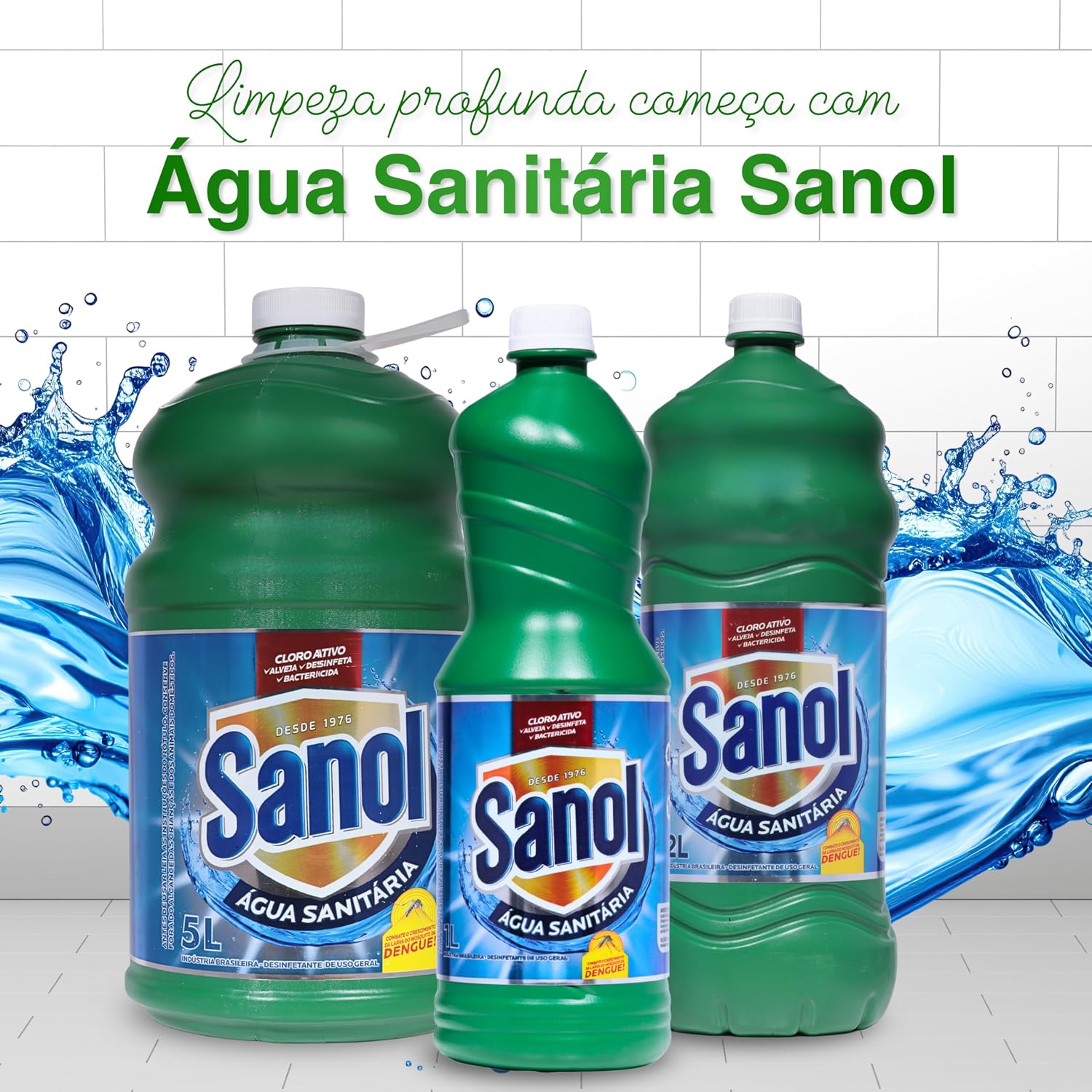 Sanol Água Sanitária 2 Litros Verde