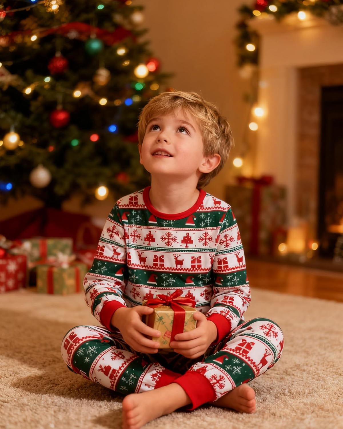 CARETOO Toddler Baby Boy Pajamas Set Kids Sleepwear 2 Pcs Pjs Long Sleeve Top and Pants for 2-7 Years - Image 3