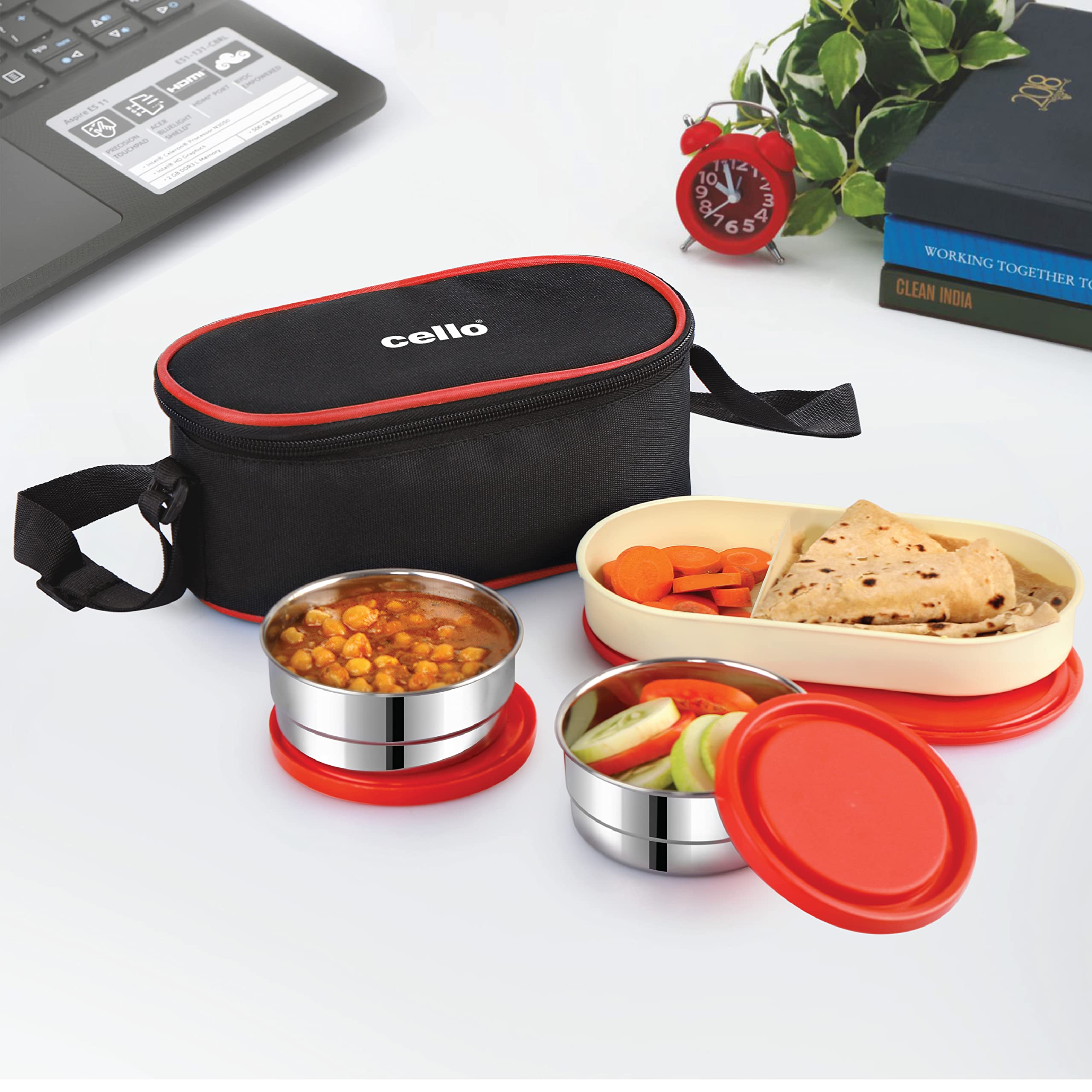 See full amazon price history chart for CELLO Exe Stainless Steel Lunch Box for Office & School, 3 Containers, Red CELLO Exe Stainless Steel Lunch Box for Office & School, 3 Containers, Red (B0B34QMTKV) Amazon Price History, Amazon Price Tracker