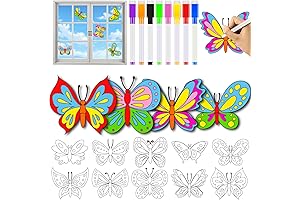 DIY Window Clings: 30-Pack Spring Butterfly Craft Kit