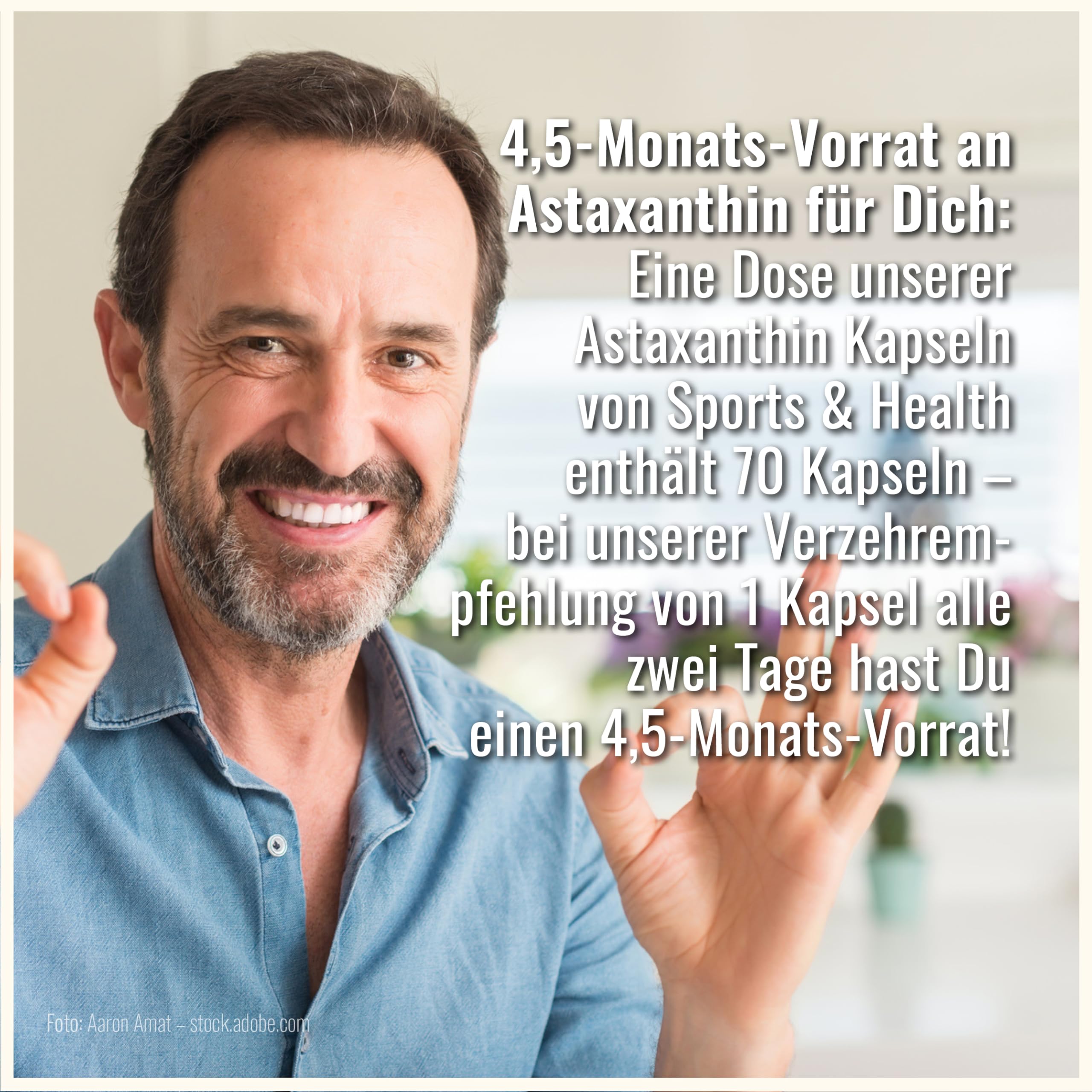 Astaxanthin 12 mg Depot Softgel Kapseln mit Oxidationsschutz - 4 Monatsvorrat - Gel Caps - Mit Vitamin E (70 Kapseln)