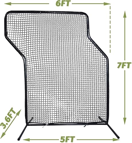 Miniatura 2 de MiniTang Z - Red de béisbol de 7 x 5 pies, marco de acero para práctica de béisbol y softbol, entrenador de bateo portátil para entrenadores,
