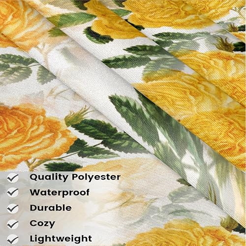 Miniatura 3 de Yellow Roses - Paquete de 3 delantales de servidor con 3 bolsillos, impermeables, delantales de media cintura para mujer, para cocinar, lavar