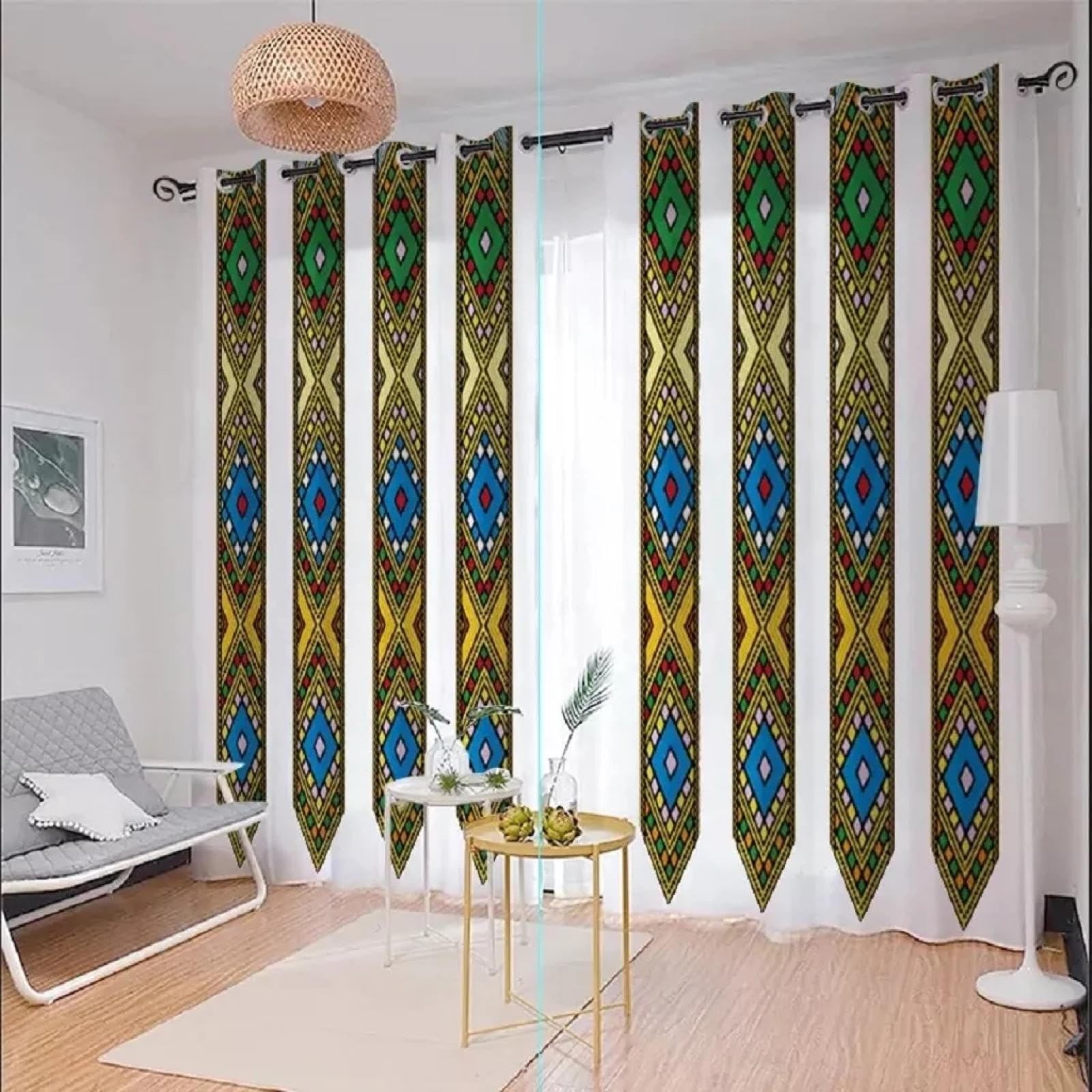 Sunshading izolacja termiczna, zasłony okienne, etiopskie i erytrejskie zasłony okienne do salonu, 2 sztuki, tkanina poliestrowa, 280 x 250 cm (szer. x wys.), 140 x 250 cm x 2