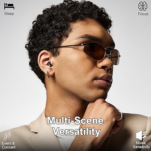 Miniatura 6 de Tapones para los oídos con cancelación de ruido para dormir, tapones reutilizables para reducir el ruido, tapones para los oídos de protección