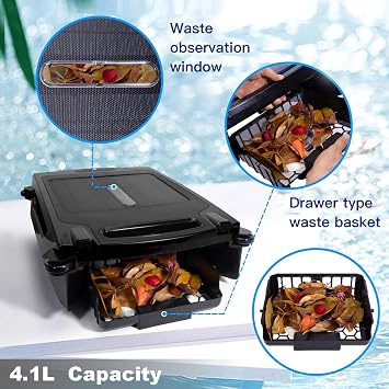 Solar-Powered Robotic Pool Cleaner - Cordless Automatic Pool Skimmer with 18H Solar+6H Rechargeable Runtime | Dual Speed Modes & Smart Avoidance | for Saltwater and Freshwater Pools