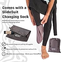 Vista 7 de IslandMat Wetsuit Changing Mat; Compact 2-in-1 Wetsuit Bag with Waterproof 5000X Tech; Keep You & Surfing Accessories Clean; Keep Your Car Clean &