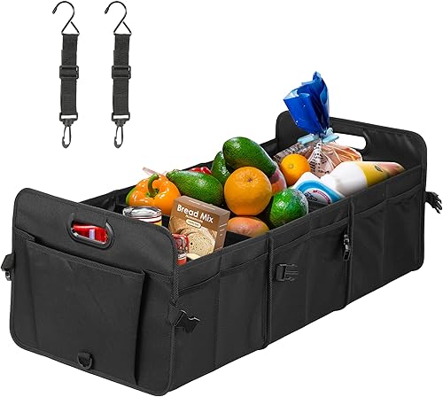 Simple Deluxe Organizador de maletero para automóvil, gran capacidad de 95 litros, accesorios plegables para vehículos utilitarios deportivos,