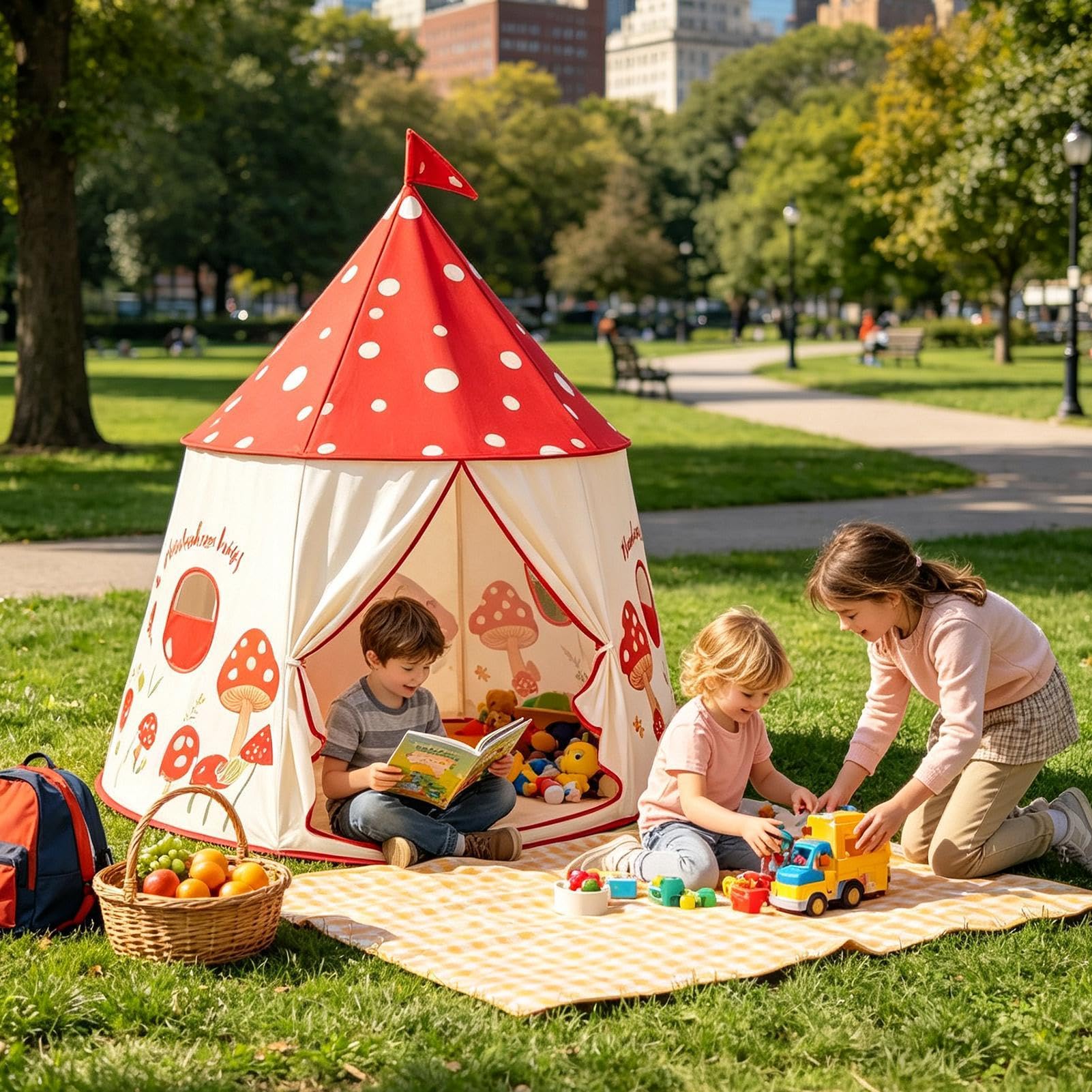Kids Play Tent - składany do czytania nook, oddychający, łatwy